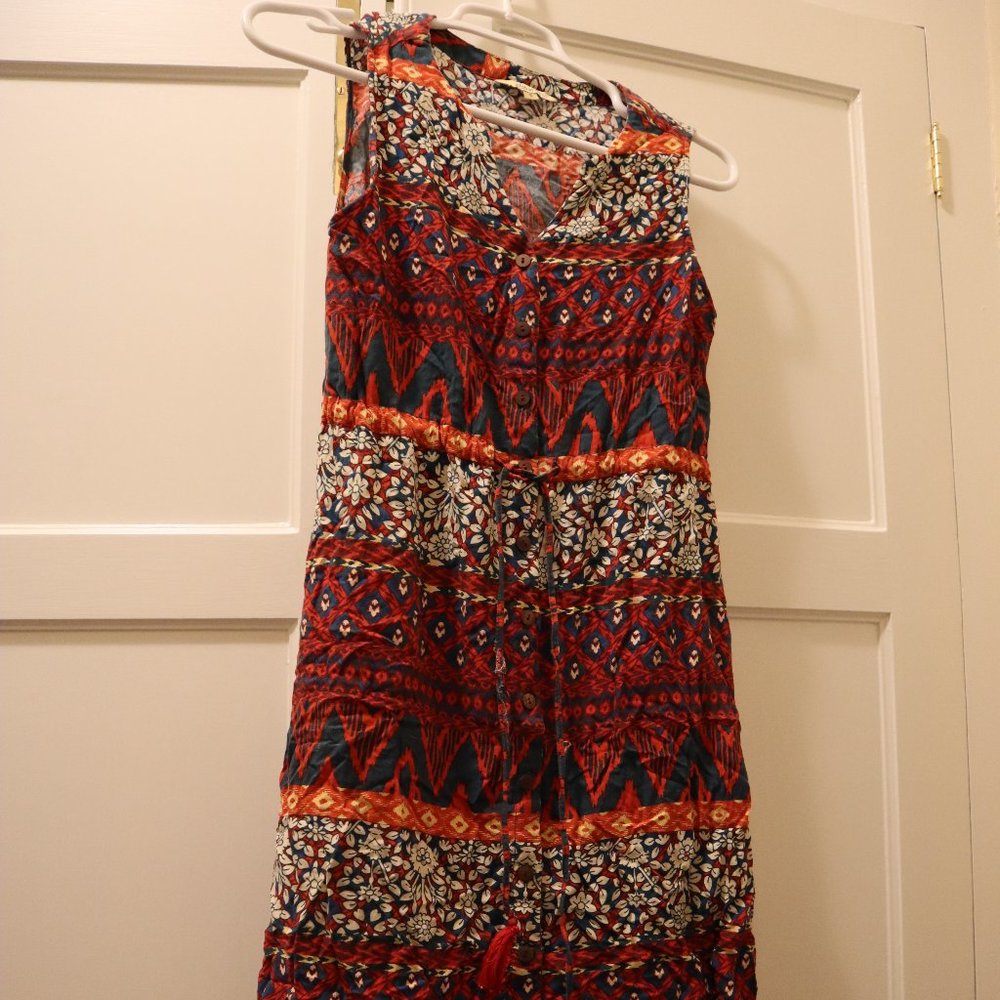 Small Global Desi Dress with Buttons up the center